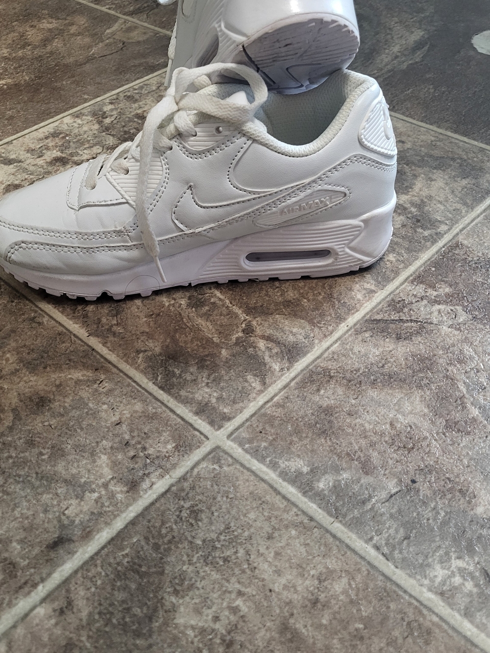 Kids White Air Max Style Athletic Shoes